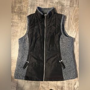 Black and gray vest
